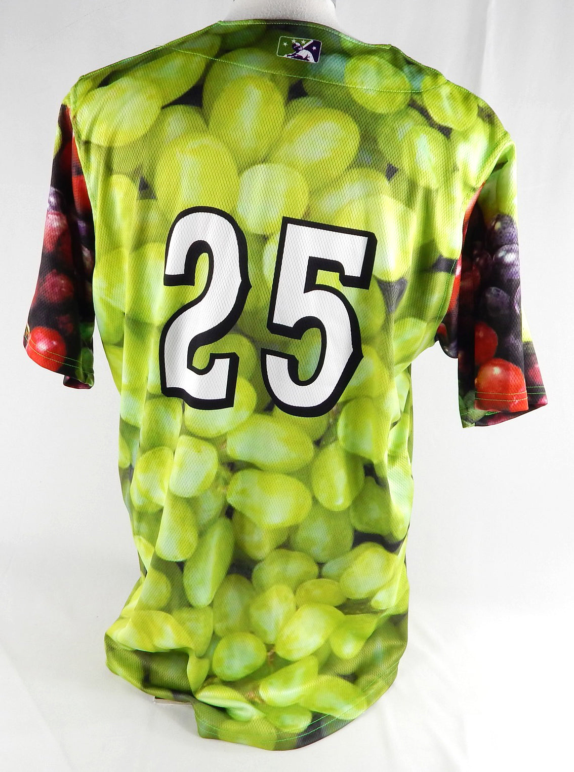 2018-19 Visalia Rawhide #25 Game Used Green Jersey Grape Agriculture Roots 033 Pic2