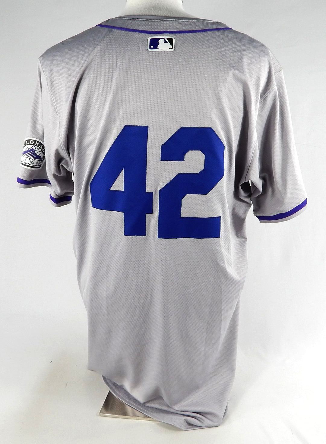 2024 Colorado Rockies Matt Koch #42 Game Issued Grey Jersey Jackie Robinson 5 Pic2