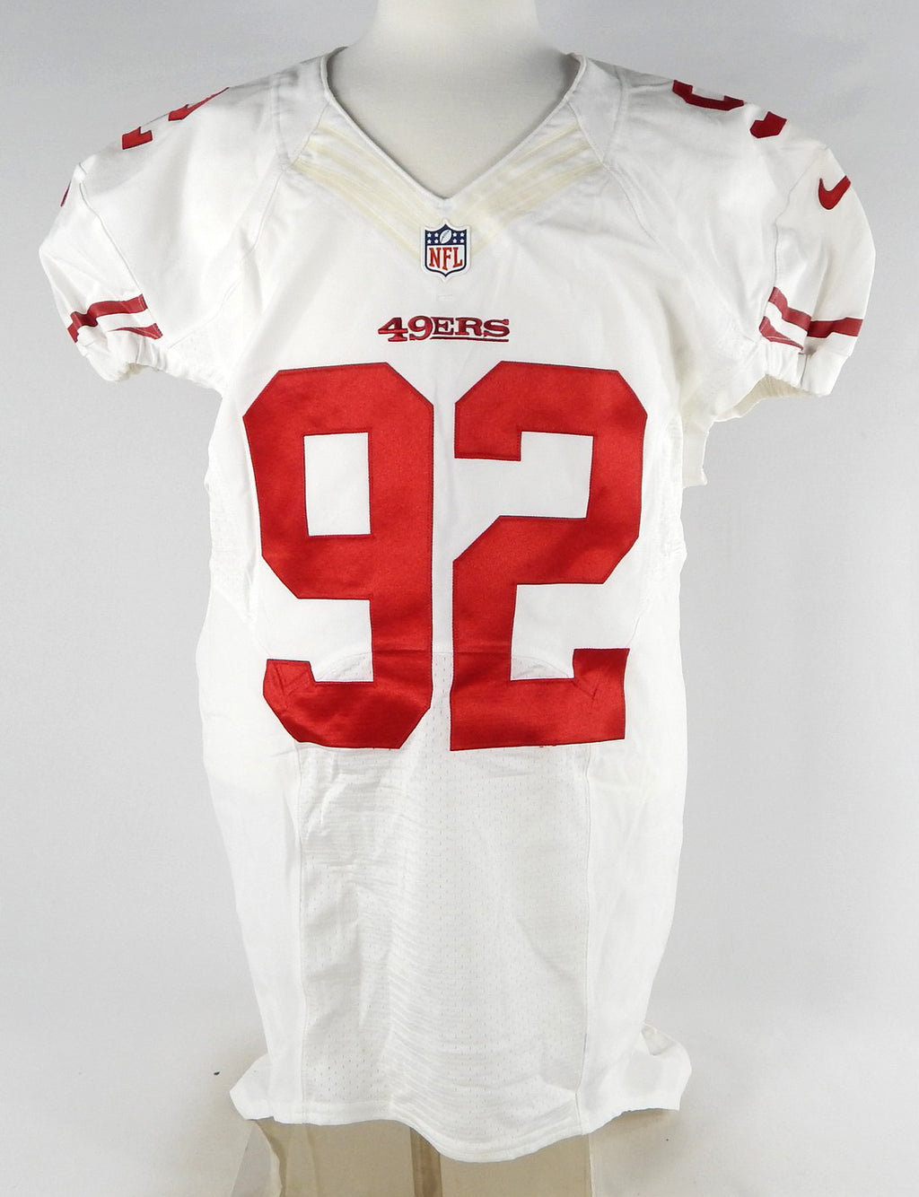 2013 San Francisco 49ers #92 Game Used White Jersey 50 724 Pic2
