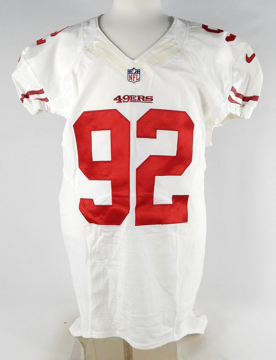 2013 San Francisco 49ers #92 Game Used White Jersey 50 724 Pic2