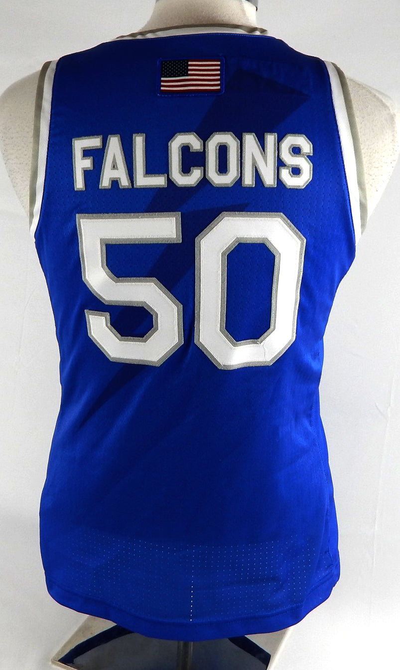 2021-22 Air Force Falcons #50 Game Issued Pos Used Blue Jersey Basketball L 466 Pic2