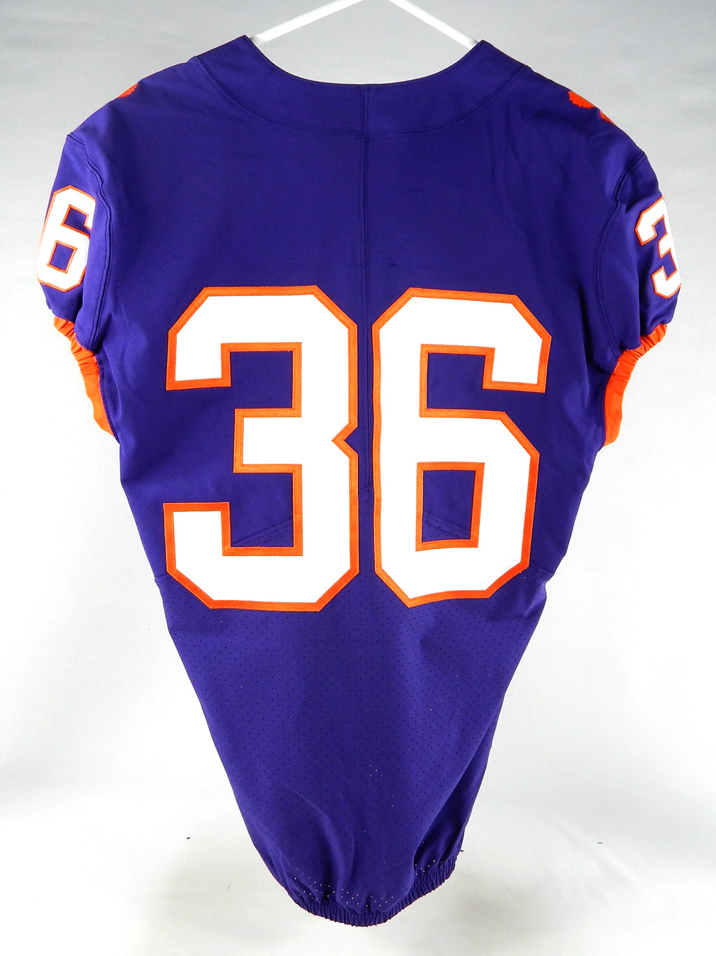 2018-22 Clemson Tigers #36 Game Used Purple Jersey NP Rem 40 658 Pic2