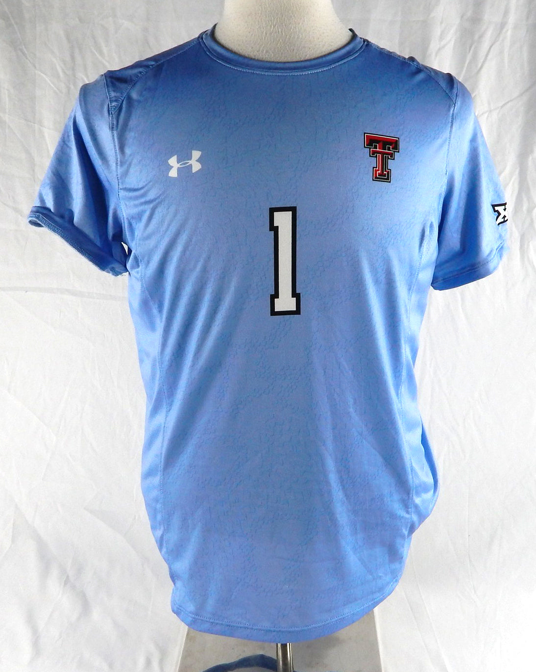 2021 Texas Tech Red Raiders #1 Game Used Powder Blue Jersey Womens Soccer L 757