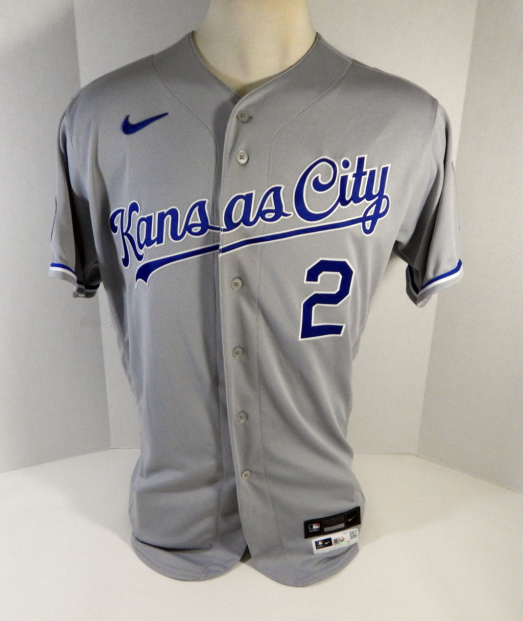 2020 Kansas City Royals Rafael Belliard #2 Game Issued Grey Jersey DG Patch 44 6 Pic2