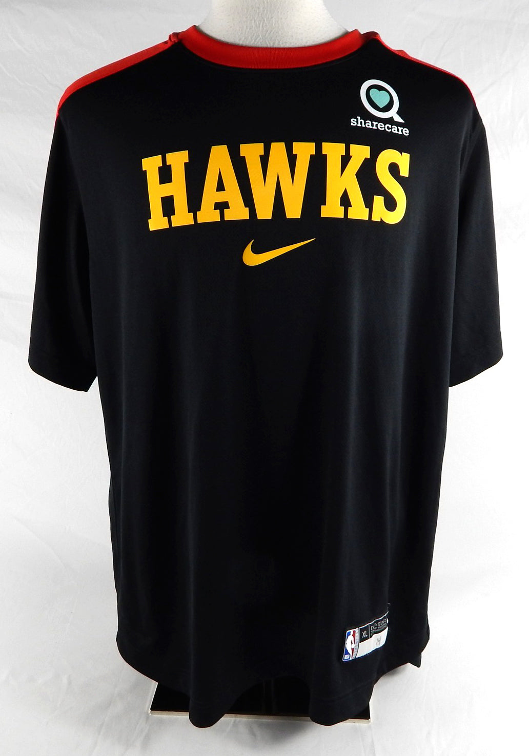 2024-25 Atlanta Hawks Terance Mann #14 Game Issued Pos Used Black Shoot Shirt 3