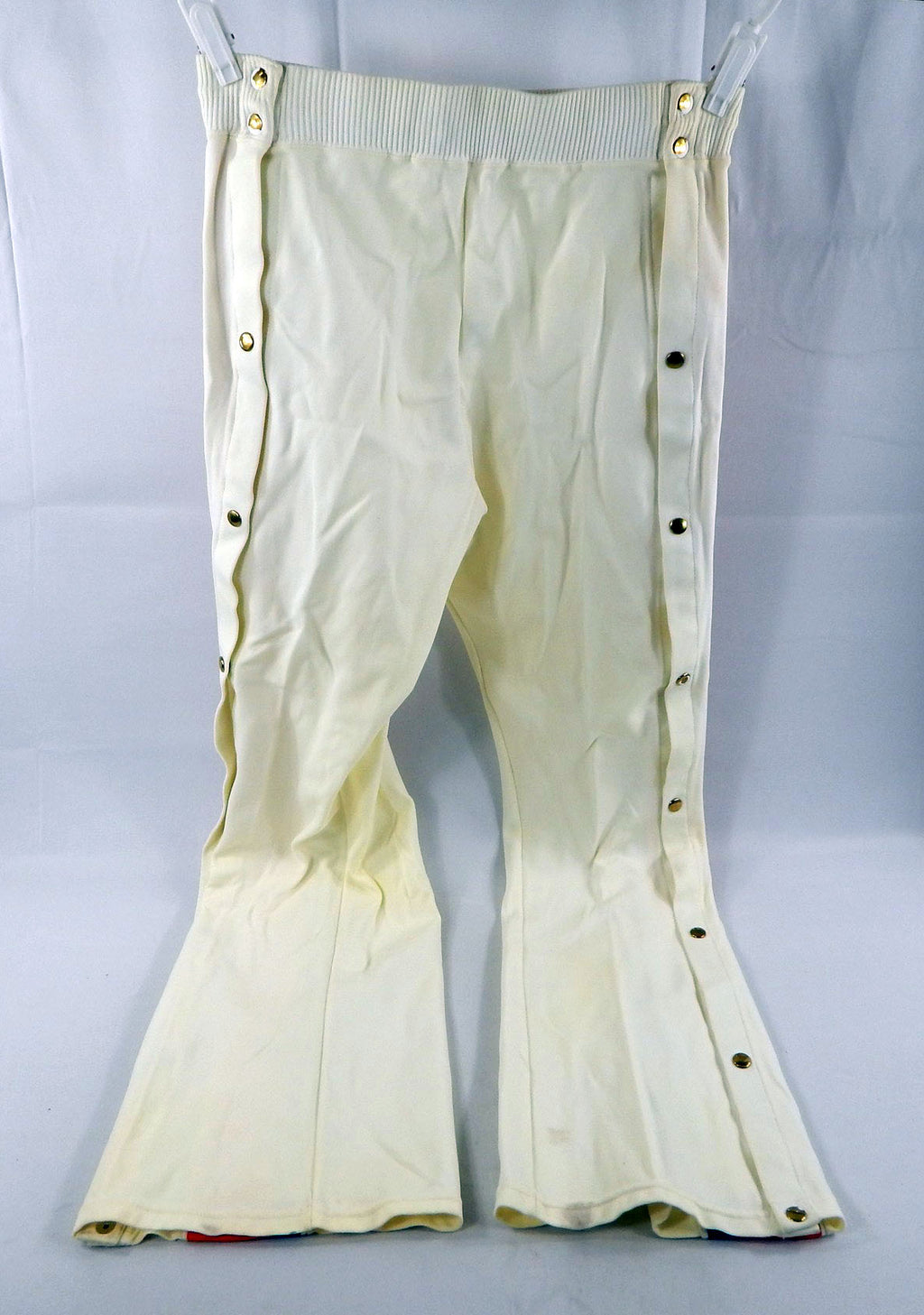 1980s Cleveland Cavaliers #21 Game Used White Warm Up Pants 34 103 Pic2