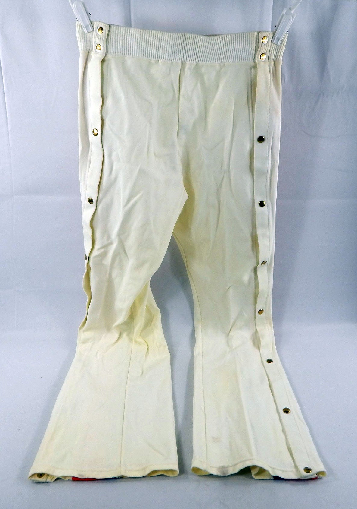 1980s Cleveland Cavaliers #21 Game Used White Warm Up Pants 34 103 Pic2