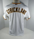 2013 Pittsburgh Pirates Hunter Strickland # Game Issued White Jersey PITT33065