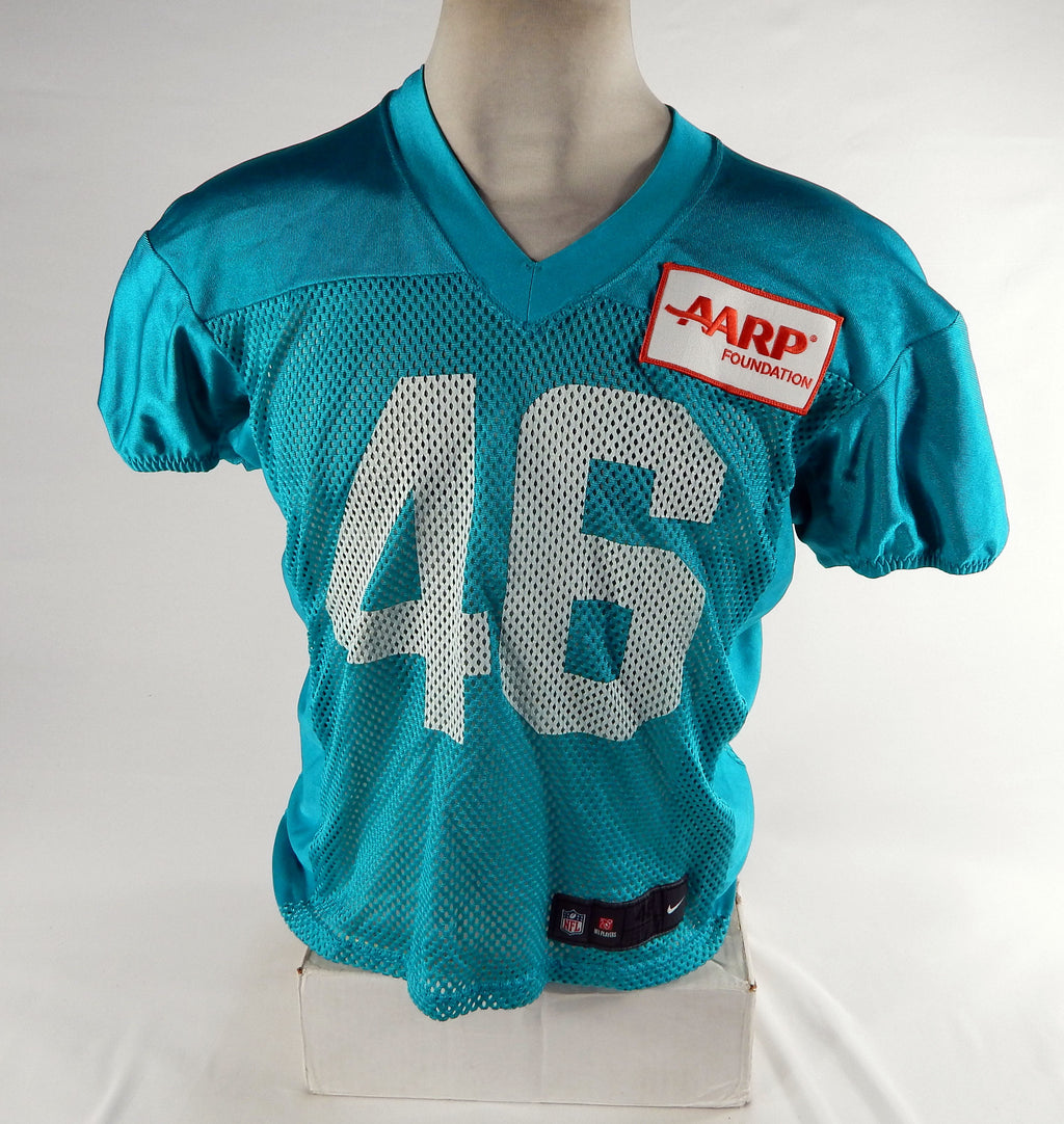 2014 Miami Dolphins #46 Game Used Blue Practice Jersey 48 DP72087