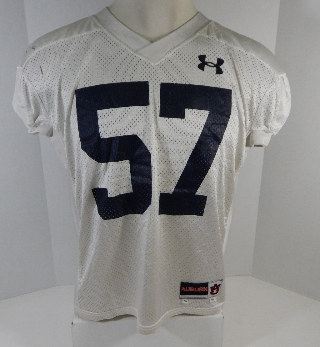 2006 Auburn Tigers #57 Game Used White Football Practice Jersey XL DP11237