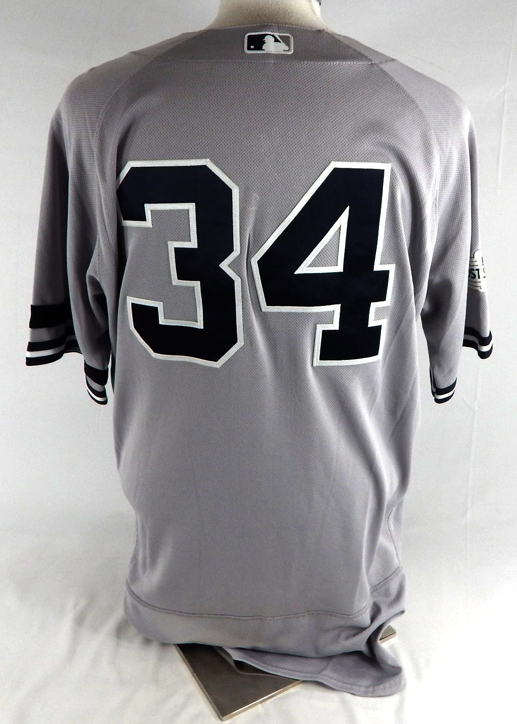 2017 New York Yankees Jaime Garcia #34 Game Used Grey Jersey PS Patch 46 127 Pic2
