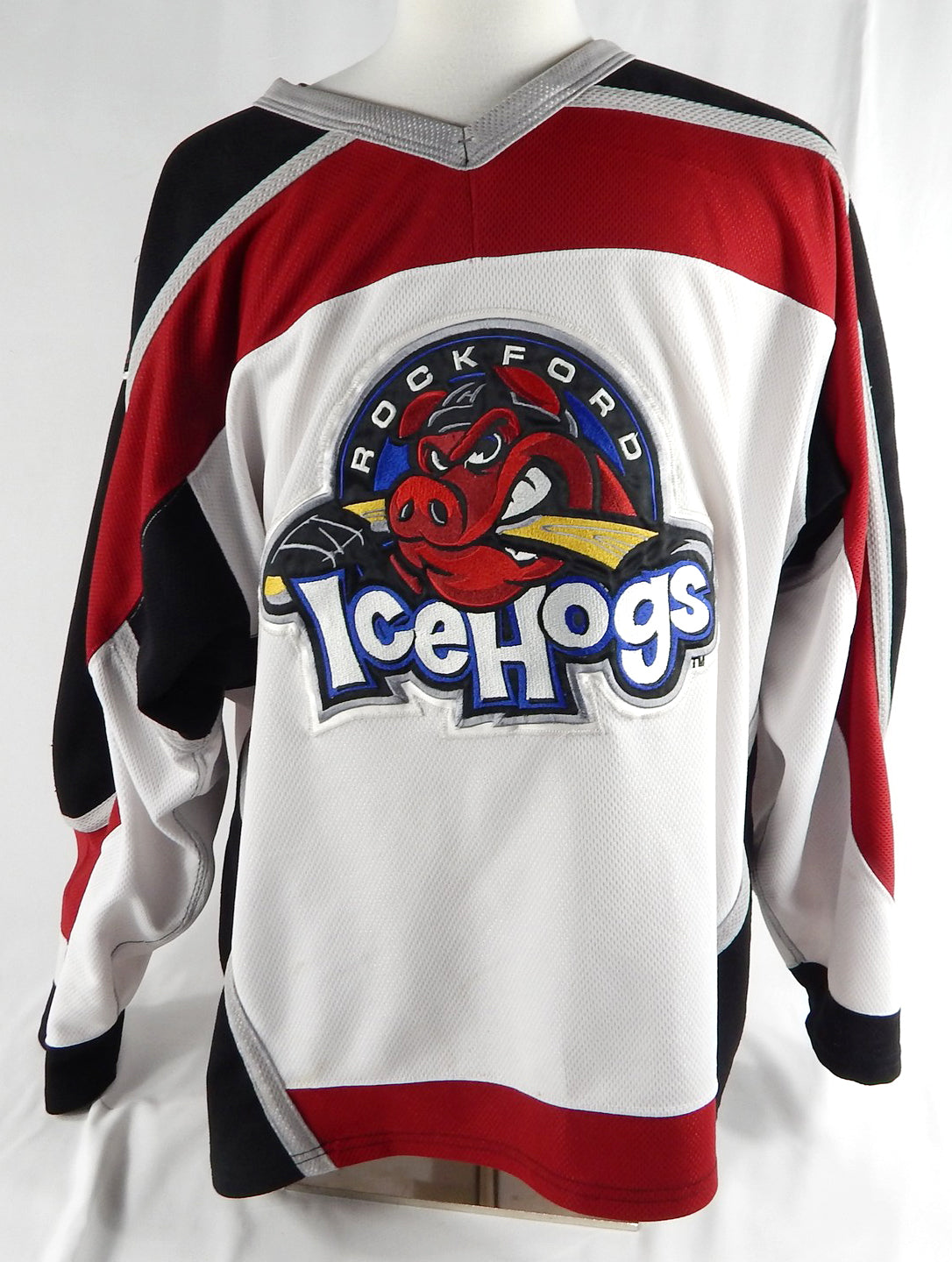 Rockford IceHogs Blank Game Issued White Jersey 099