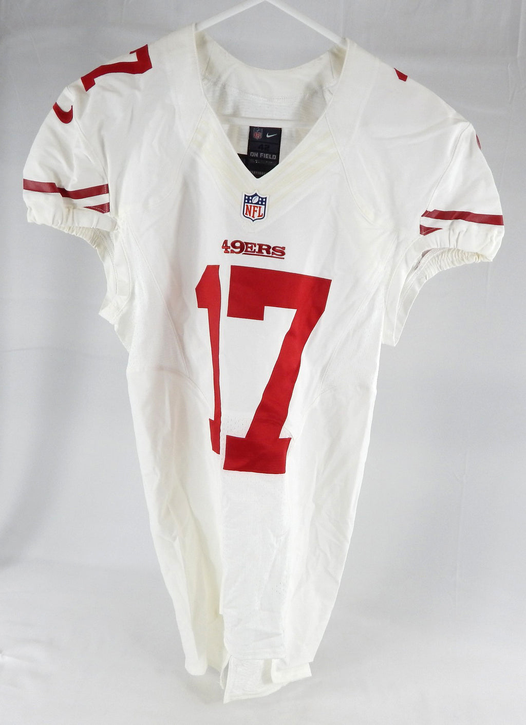 2012 San Francisco 49ers AJ Jenkins #17 Game Issued White Jersey 42 344