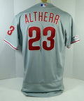 2019 Philadelphia Phillies Aaron Altherr #23 Game Used Grey Jersey 150 Patch 3