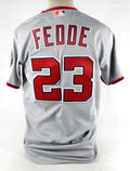 2019 Washington Nationals Erick Fedde #23 Game Issued Grey Jersey World Series