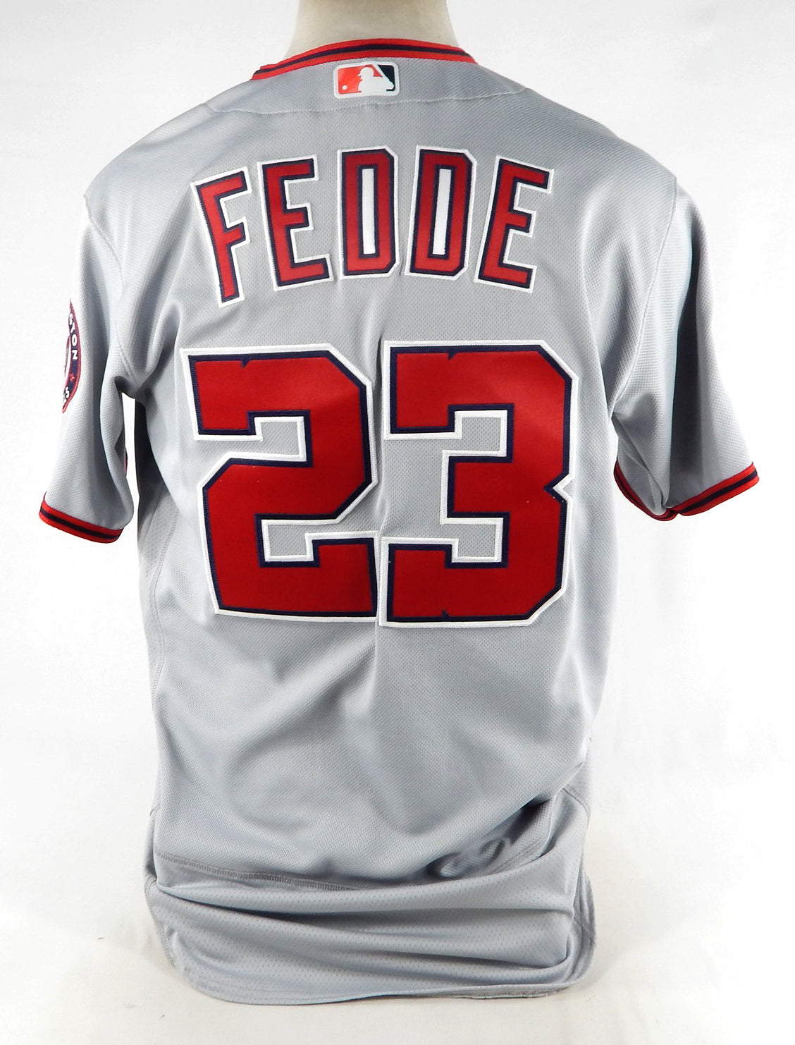 2019 Washington Nationals Erick Fedde #23 Game Issued Grey Jersey World Series