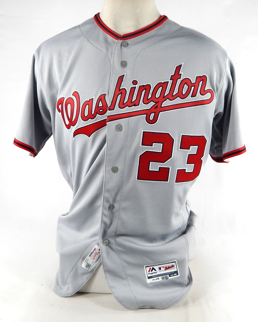 2019 Washington Nationals Erick Fedde #23 Game Issued Grey Jersey World Series Pic2
