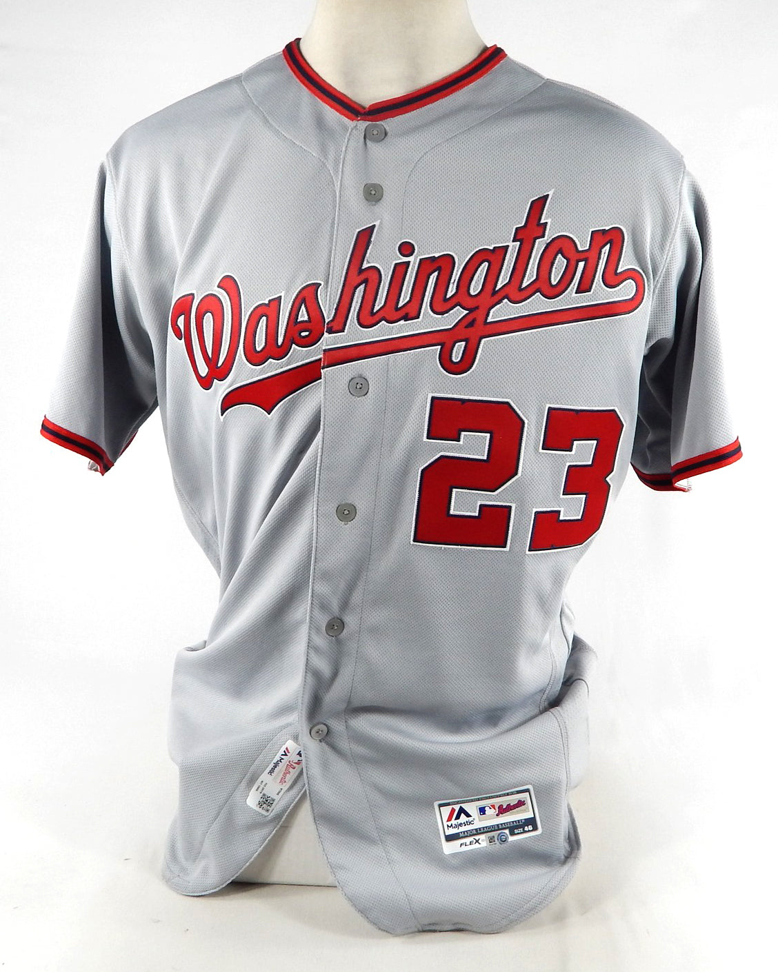 2019 Washington Nationals Erick Fedde #23 Game Issued Grey Jersey World Series Pic2