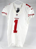 2014 San Francisco 49ers Josh Johnson #1 Game Issued White Jersey 40 346