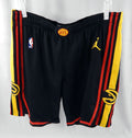 2025-26 Atlanta Hawks Buddy Hield #8 Game Used Black Basketball Shorts 42 113859