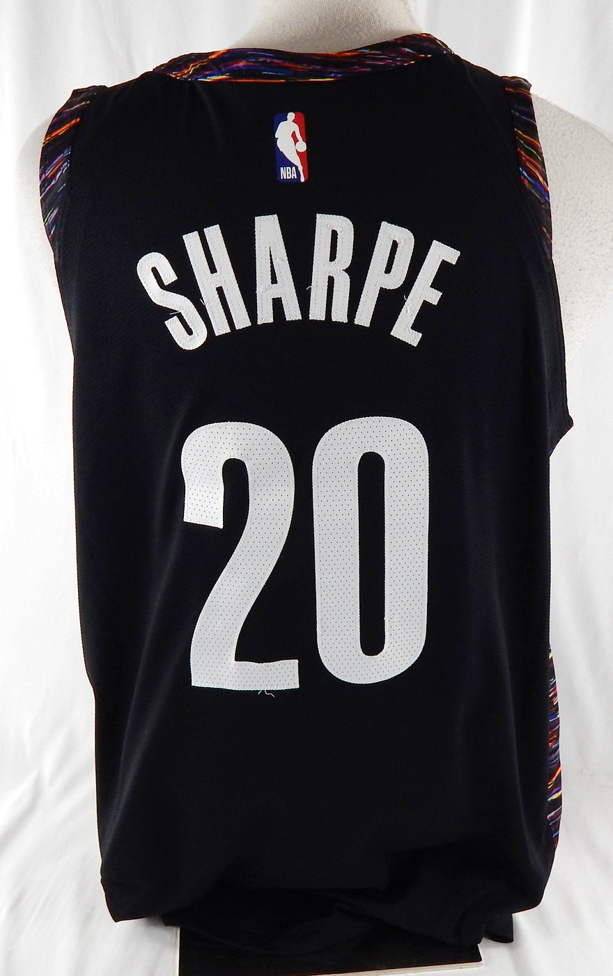 2025-26 Brooklyn Nets Day'Ron Sharpe #20 Game Used Black Jersey City 11/29 1 Pts Pic2