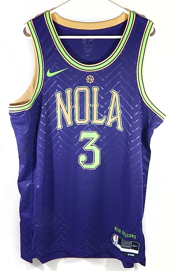 CJ McCollum #3 New Orleans Pelicans Nike Swingman City Ed. Jersey Purple 48 L