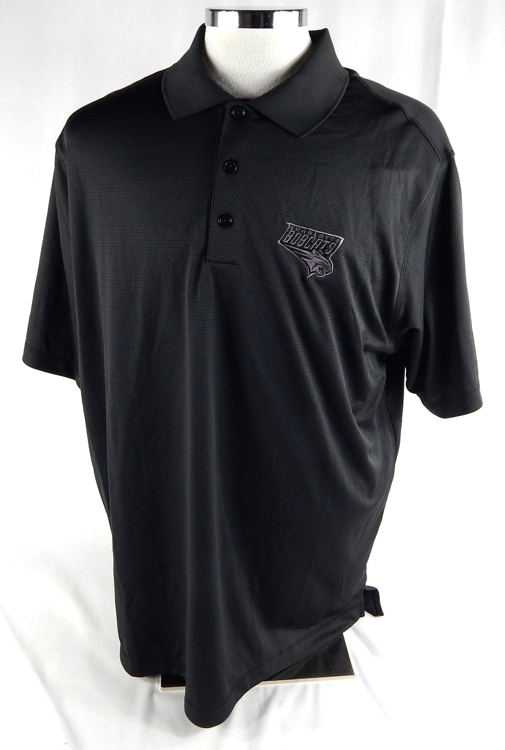 2013-14 Charlotte Bobcats Team Issued Black Polo Shirt XL 046