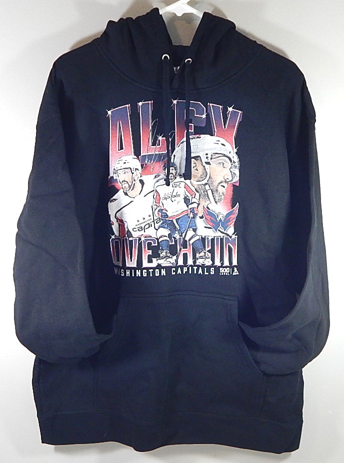 Alex Ovechkin Washington Capitals 500 Level NHLPA Hoodie Sweatshirt Black XL