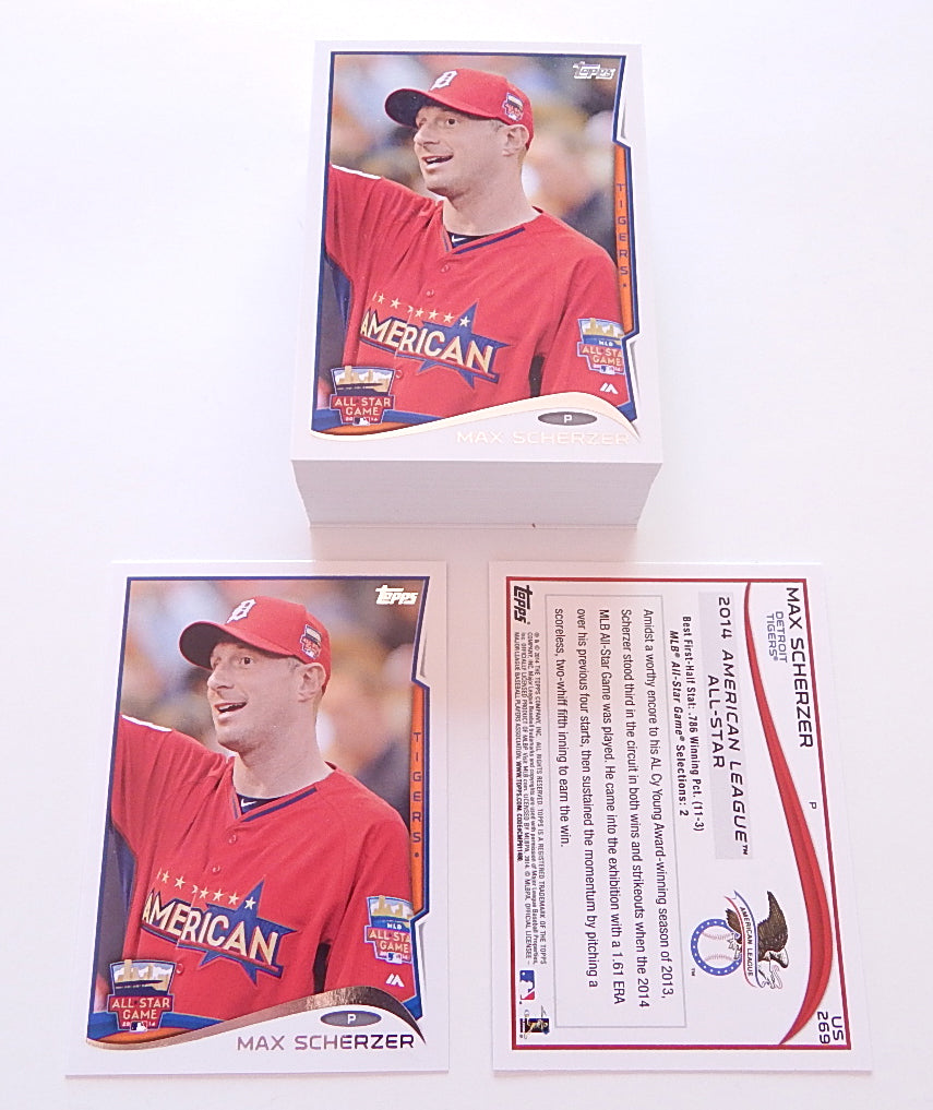 Lot of (68) 2014 Topps Update Max Scherzer #US269 All-Star
