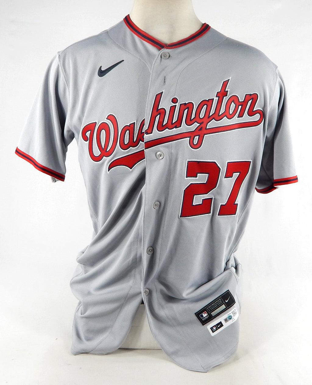 2022 Washington Nationals Anibal Sanchez #27 Game Issued Grey Jersey 44 970 Pic2