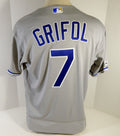 2019 Kansas City Royals Pedro Grifol #7 Game Issued Grey Jersey 150 Patch 48 66