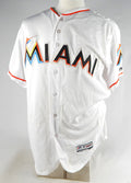 Miami Marlins Blank Game Issued White Jersey 44 338