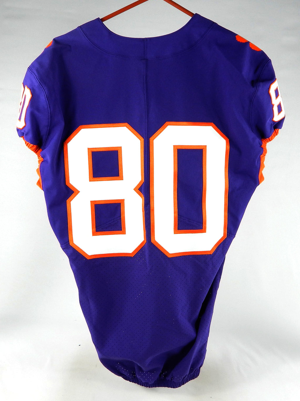 2018-22 Clemson Tigers #80 Game Issued Purple Jersey Name Plate Removed 42 77667 Pic2