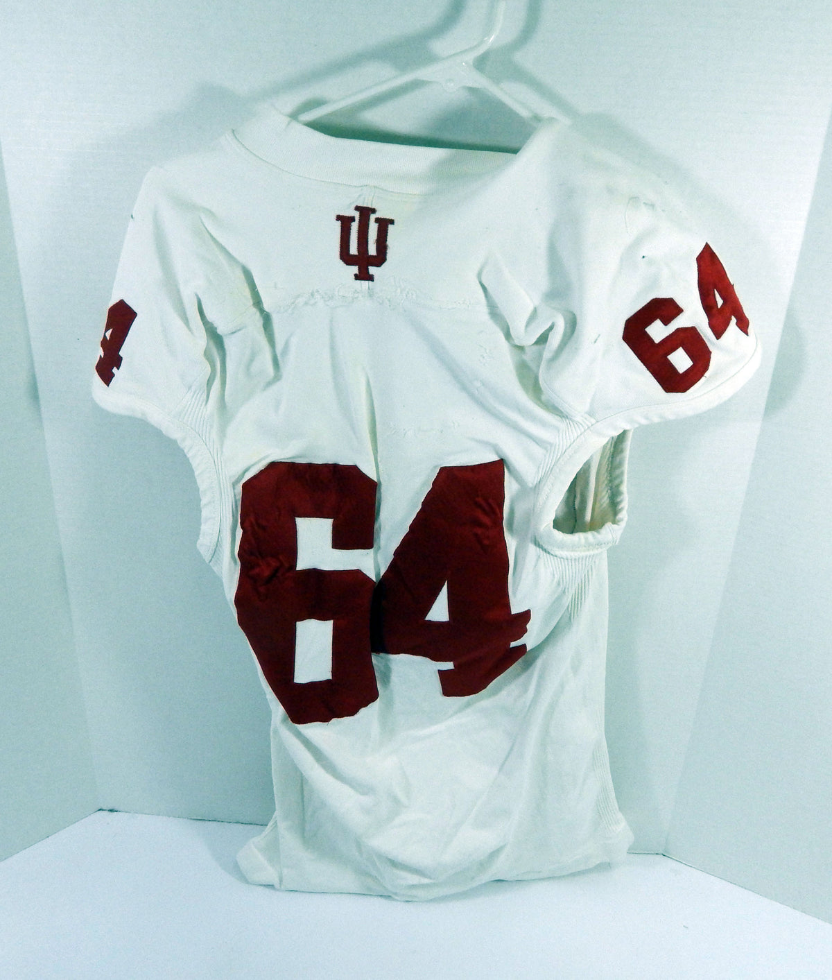 Indiana Hoosiers #64 Game Used White Jersey Name Plate Removed L DP64592 Pic2