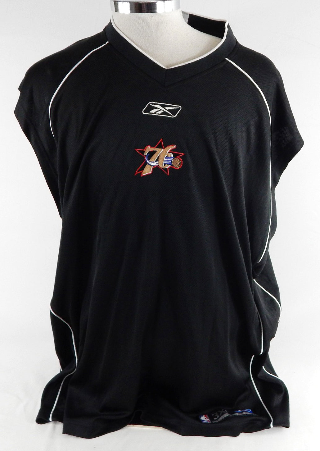 2004-05 Philadelphia 76ers Aaron McKie #8 Game Used Black Tank Top Shirt 3XL 153