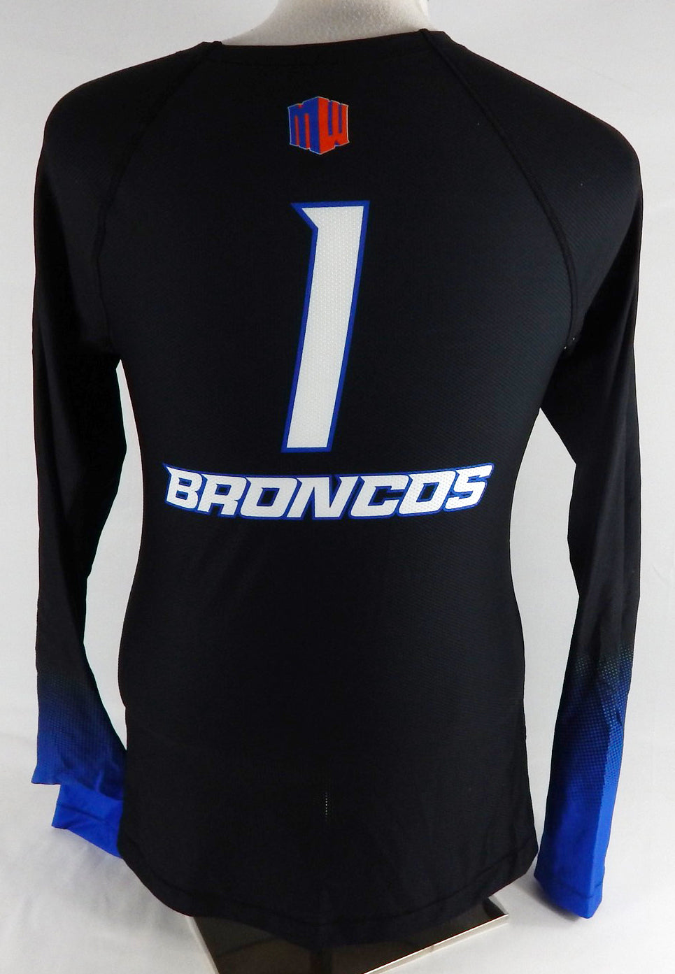 2022 Boise State Broncos #1 Game Used Black Jersey Volleyball M DP105779 Pic2