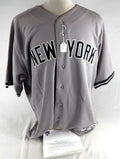 2011 New York Yankees Russell Martin #55 Game Issued Grey Jersey 50 135