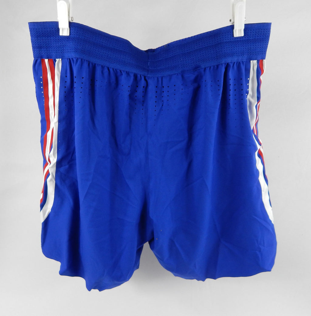 Kansas Jayhawks Game Issued Blue Shorts Basketball 2XL+2 582 Pic2