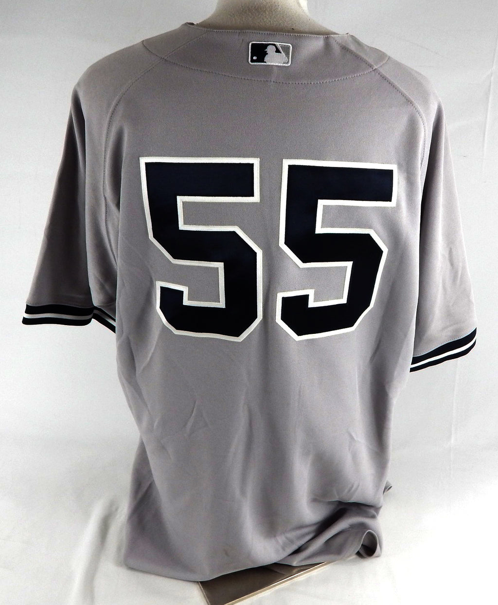 2011 New York Yankees Russell Martin #55 Game Issued Grey Jersey 50 135 Pic2