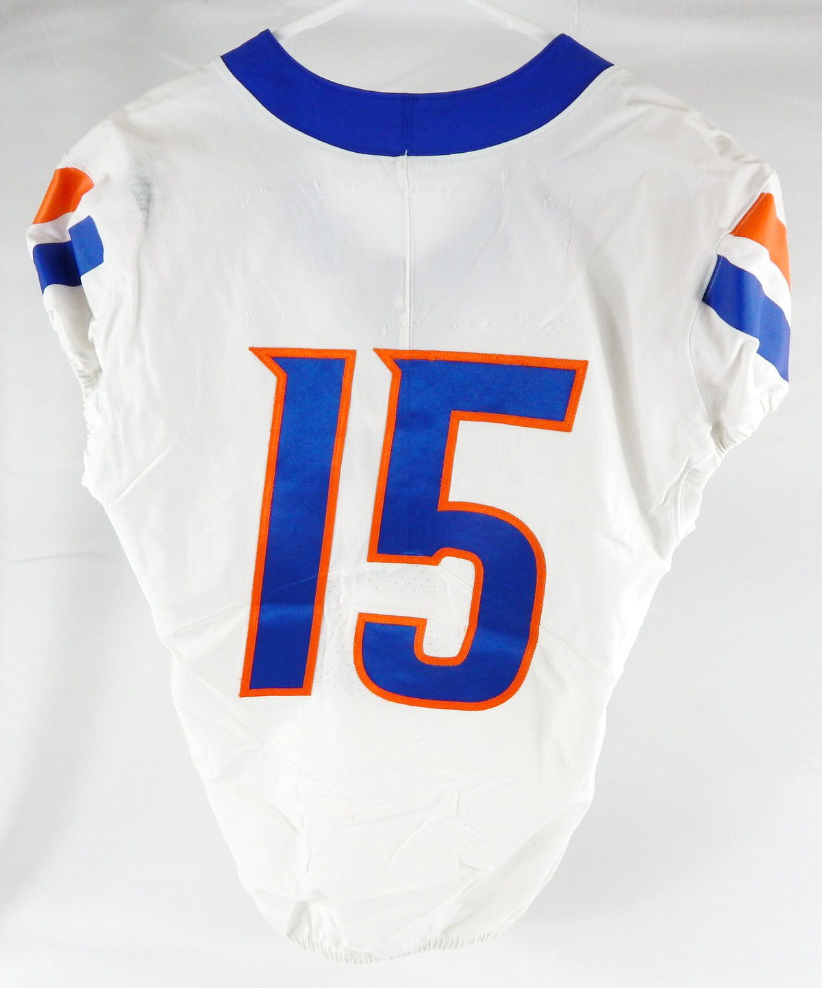 2021 Boise State Broncos  #15 Game Used White Jersey Football NP Rem 42 08 Pic2