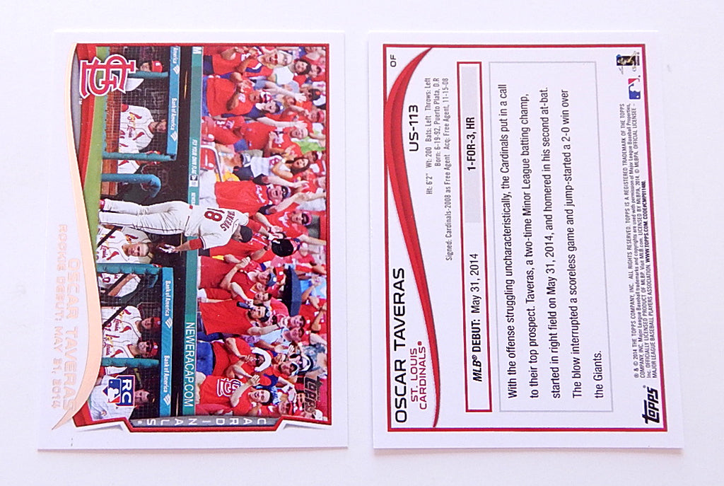 Lot of (32) 2014 Topps Update Oscar Taveras #US113 Cardinals Pic2