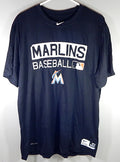 Miami Marlins Baseball Nike Dri-Fit BSBL MLB Authentic The Nike Tee Black XXL