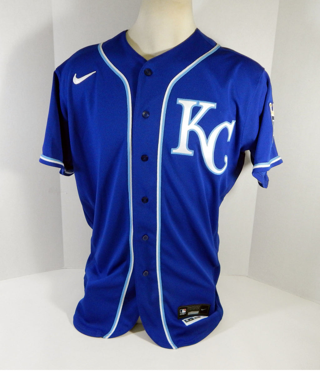 2020 Kansas City Royals Maikel Franco #7 Blue Jersey DG Patch 71 Pic2
