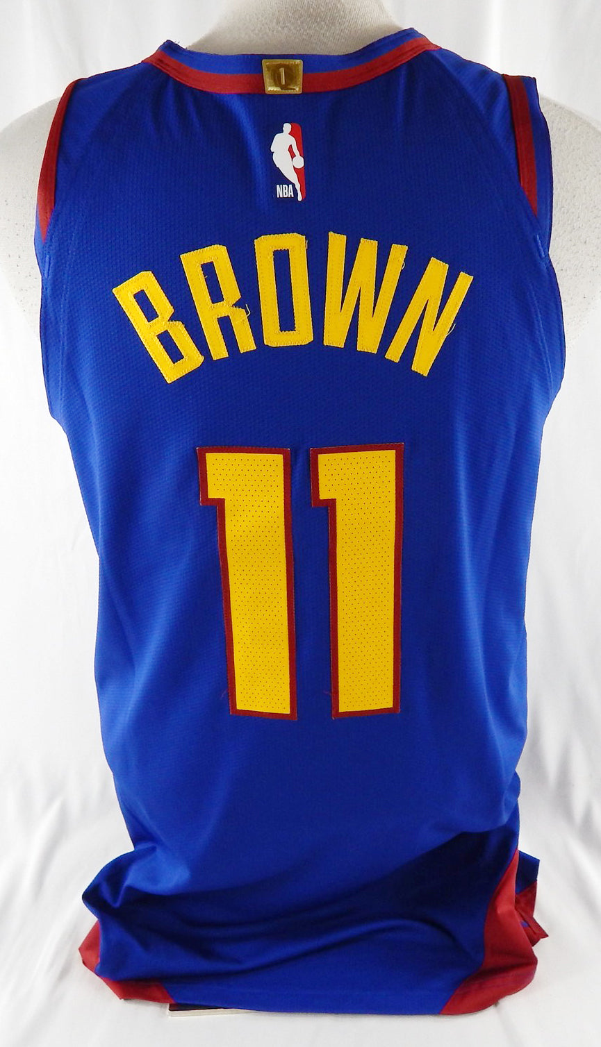 2025-26 Denver Nuggets Bruce Brown #11 Game Used Blue Jersey Statement 12 Pts Pic2