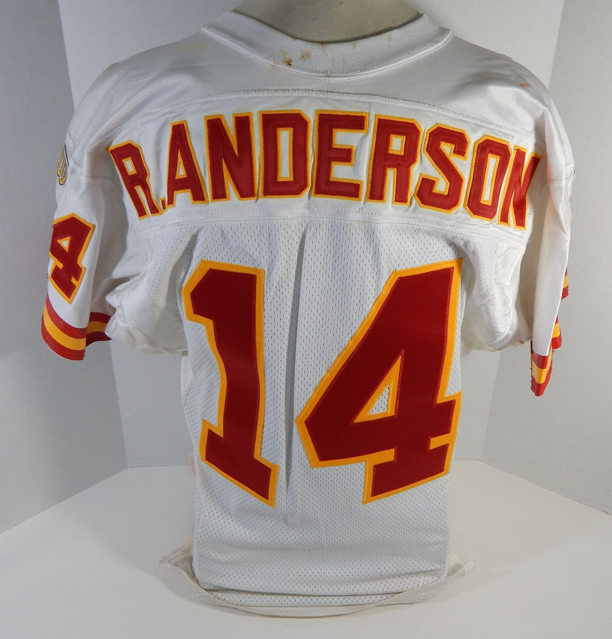 1996 Kansas City Chiefs R Anderson #14 Game Issued White Jersey 42 DP16396