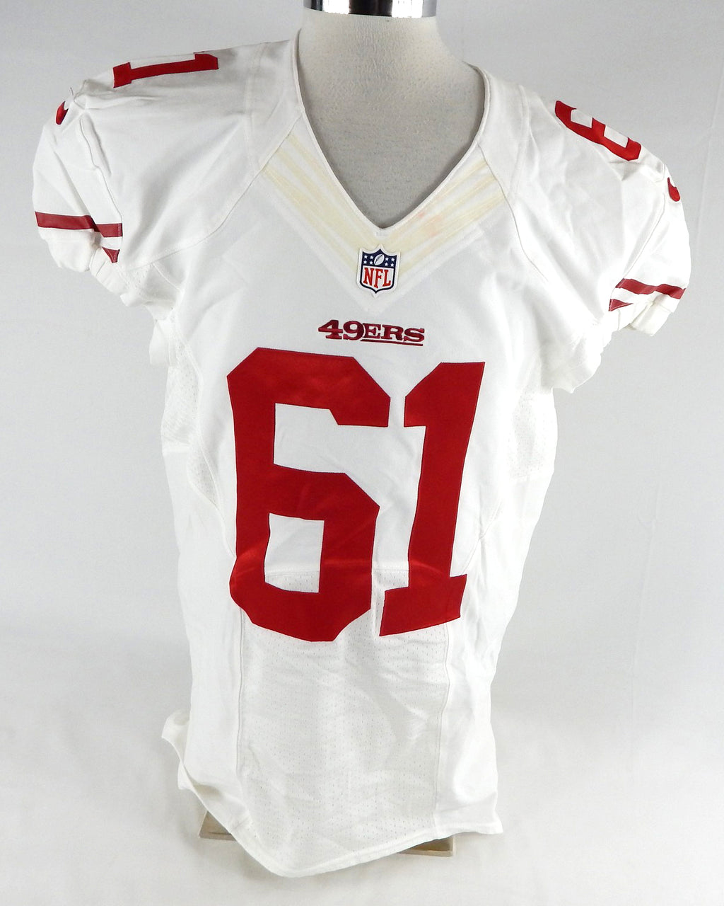 2013 San Francisco 49ers #61 Game Issued White Jersey 46 353