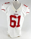 2013 San Francisco 49ers #61 Game Issued White Jersey 46 353