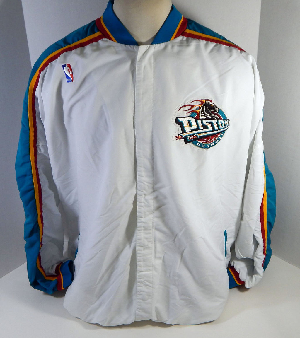 1997-98 Detroit Pistons Bison Dele Brian Williams #8 Game Used White WU Jacket