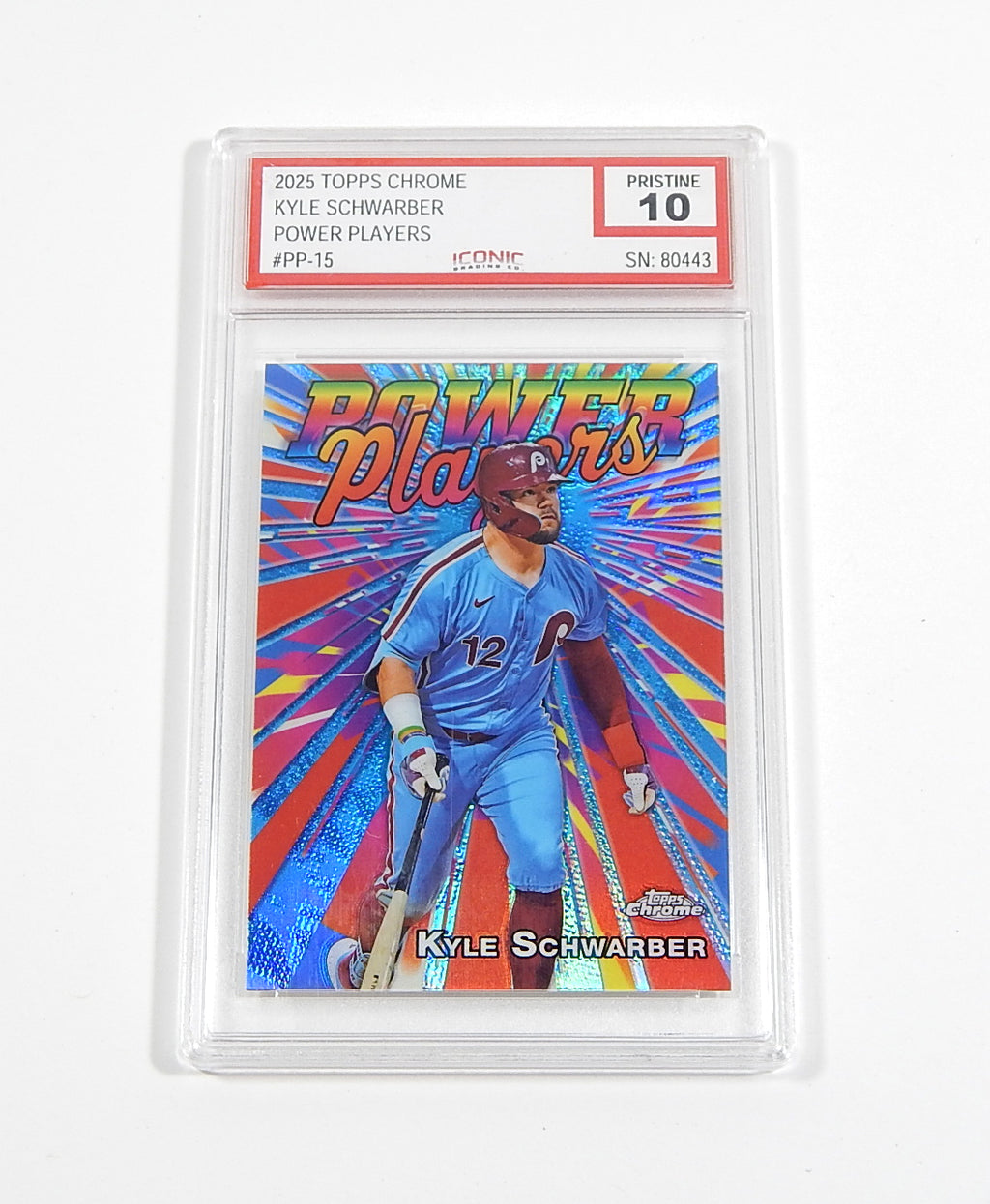 2025 Topps Chrome Power Players Kyle Schwarber #PP-15 IGC 10