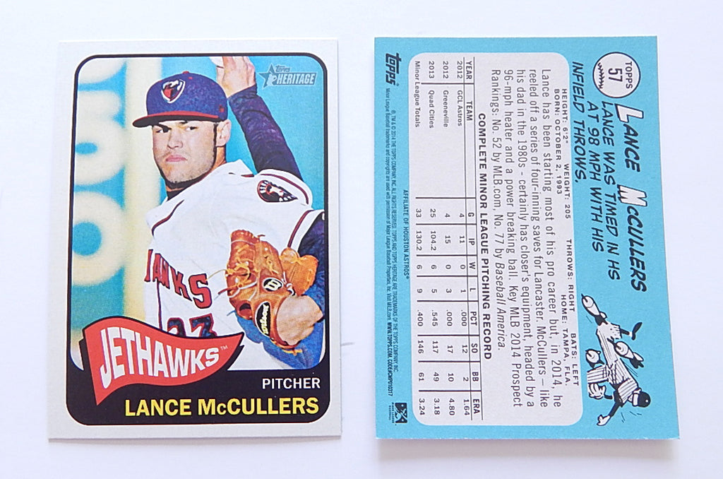 Lot of (26) 2014 Topps Heritage Minors Lance McCullers #57 Jethawks Pic2